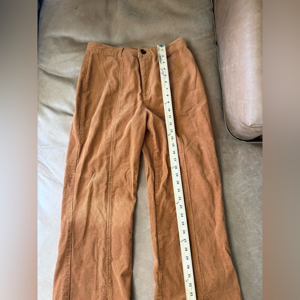 GB Orange Flare Corduroy Pants 100% Cotton 70s Hippie Women’s Size 11 - Picture 3 of 9